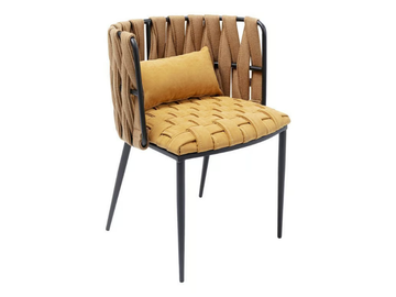 CHEERIO - Upholstered chair with integrated cushion by KARE Design - view 3